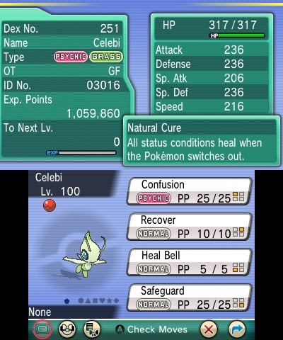 An example of the Celebi you can get. Eye-liner not included.