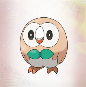 Rowlet's Sugimori artwork.