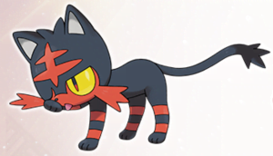 Litten is portrayed as a 'cool cat' in its artwork.