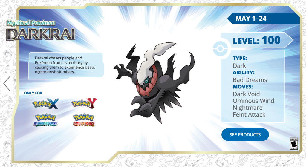 You might have Bad Dreams yourself if you miss out on the Darkrai distribution!