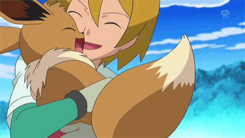 This is also the right way to hold an Eevee.