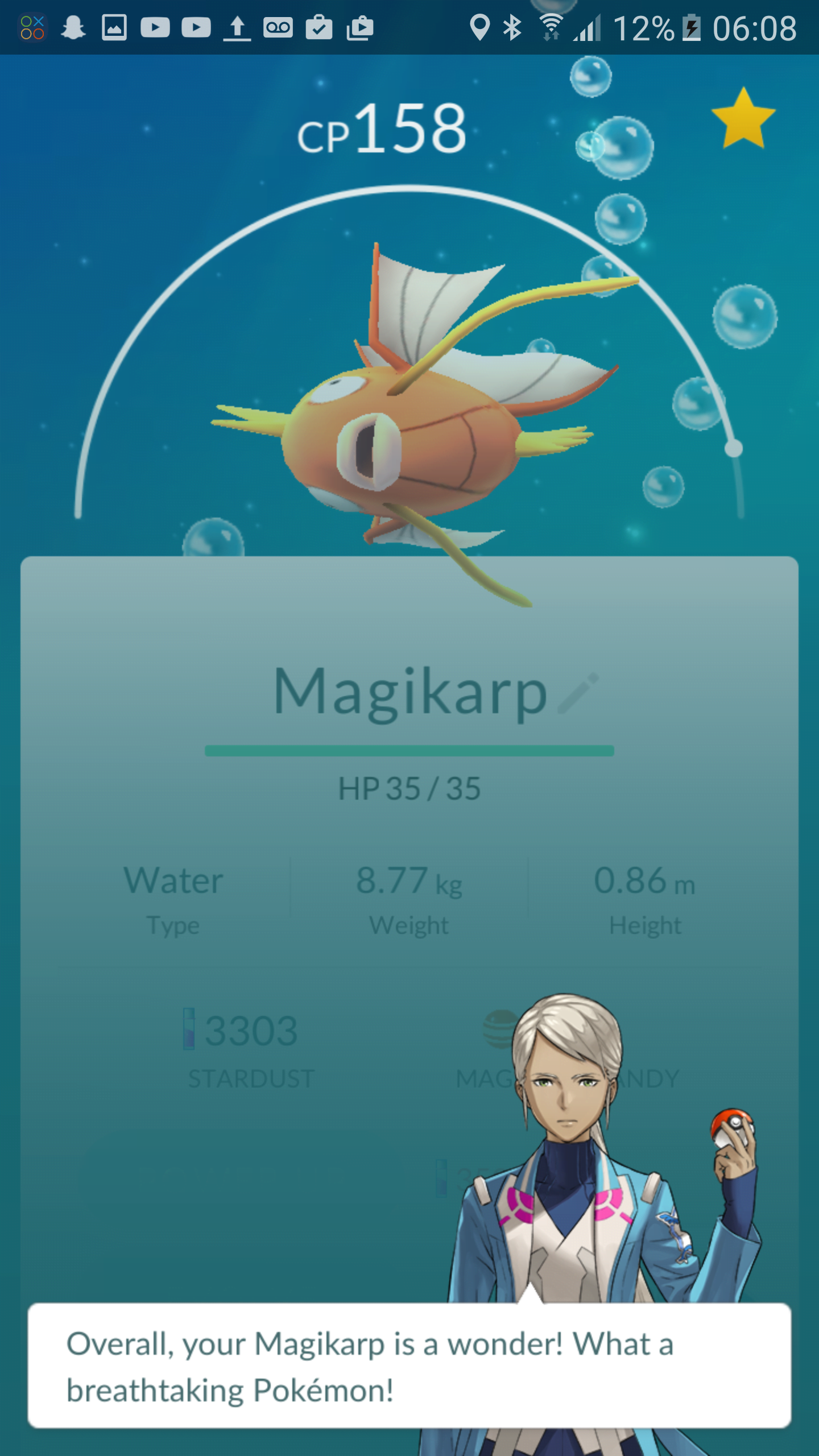 Pokemon Legends: Arceus Shiny Alpha Magikarp Max Effort Levels 6IV