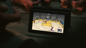 Two tablets are used for a game of basketball. 