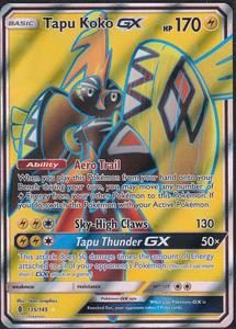 Pokémon Tapu Koko Gx Tapu Lele Gx Tapu Bulu Gx Tapu Fini Gx