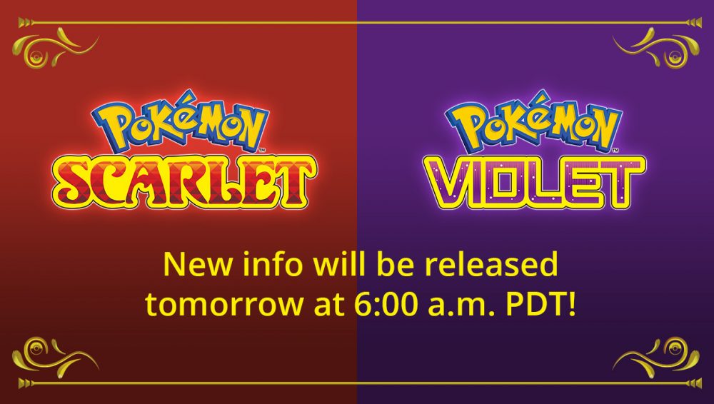 Pokémon Scarlet and Violet trailer releasing tomorrow