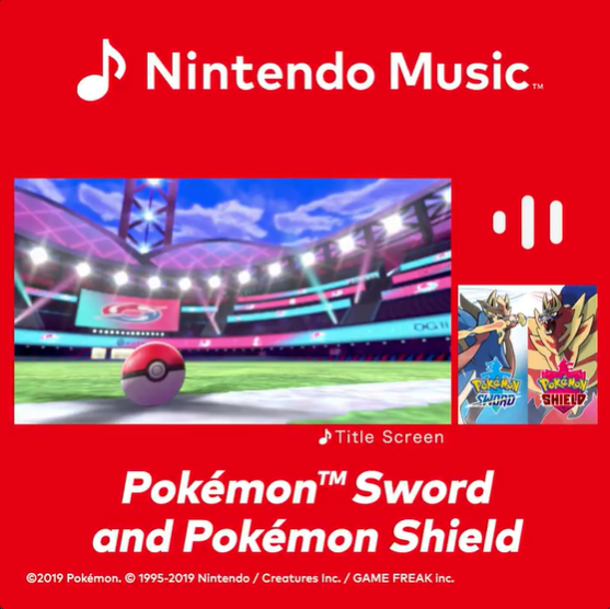 Pokémon Sword and Shield soundtrack now on Nintendo Music